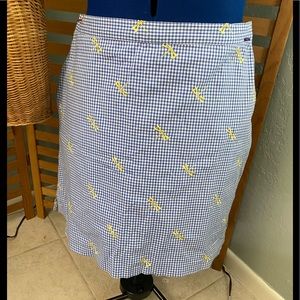Cotton skirt shorts 14 gingham butterfly